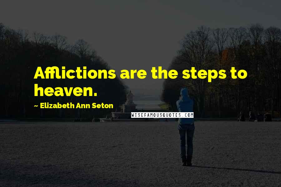 Elizabeth Ann Seton Quotes: Afflictions are the steps to heaven.