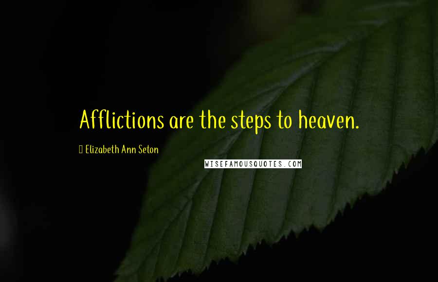 Elizabeth Ann Seton Quotes: Afflictions are the steps to heaven.