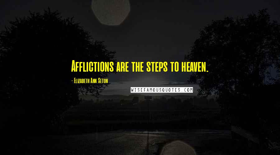 Elizabeth Ann Seton Quotes: Afflictions are the steps to heaven.