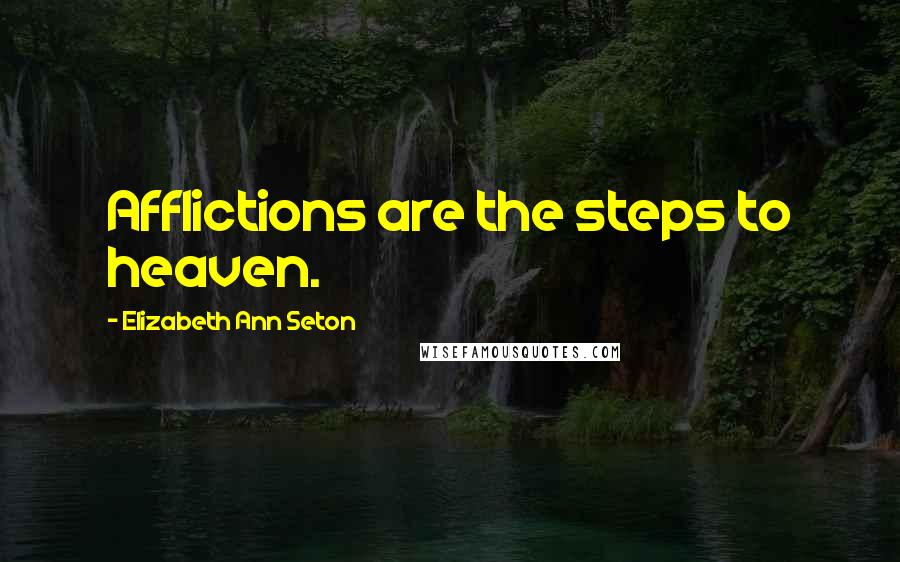 Elizabeth Ann Seton Quotes: Afflictions are the steps to heaven.
