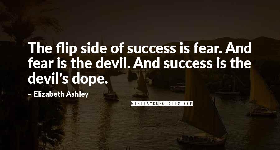 Elizabeth Ashley Quotes: The flip side of success is fear. And fear is the devil. And success is the devil's dope.