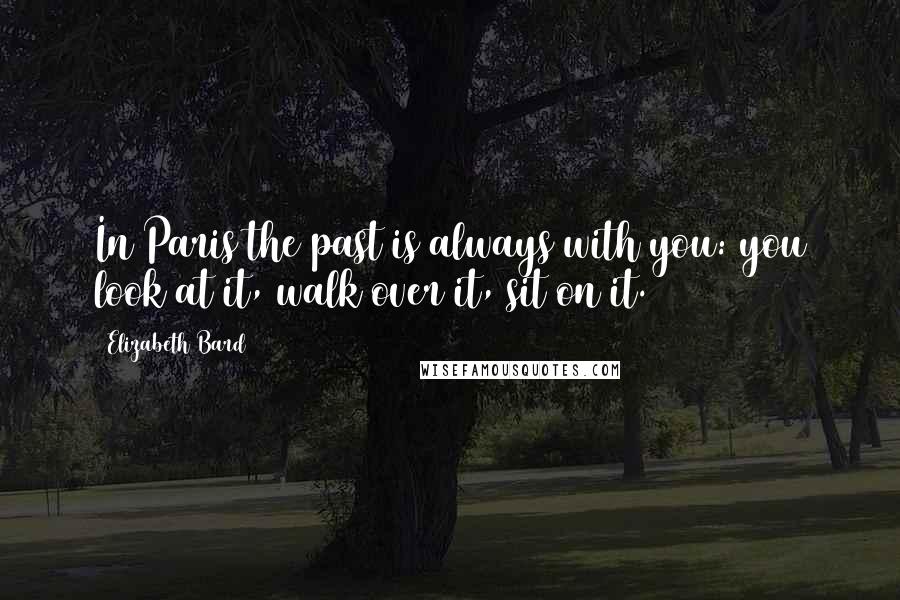Elizabeth Bard Quotes: In Paris the past is always with you: you look at it, walk over it, sit on it.