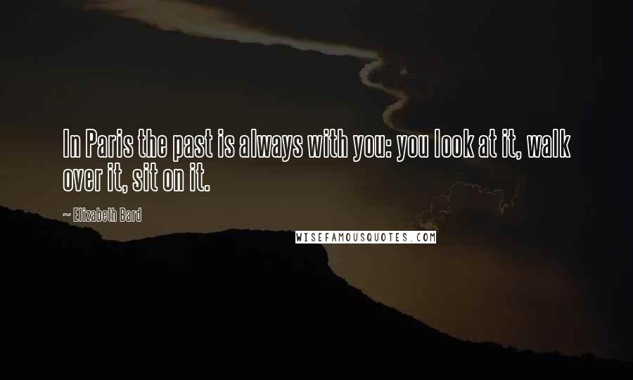 Elizabeth Bard Quotes: In Paris the past is always with you: you look at it, walk over it, sit on it.