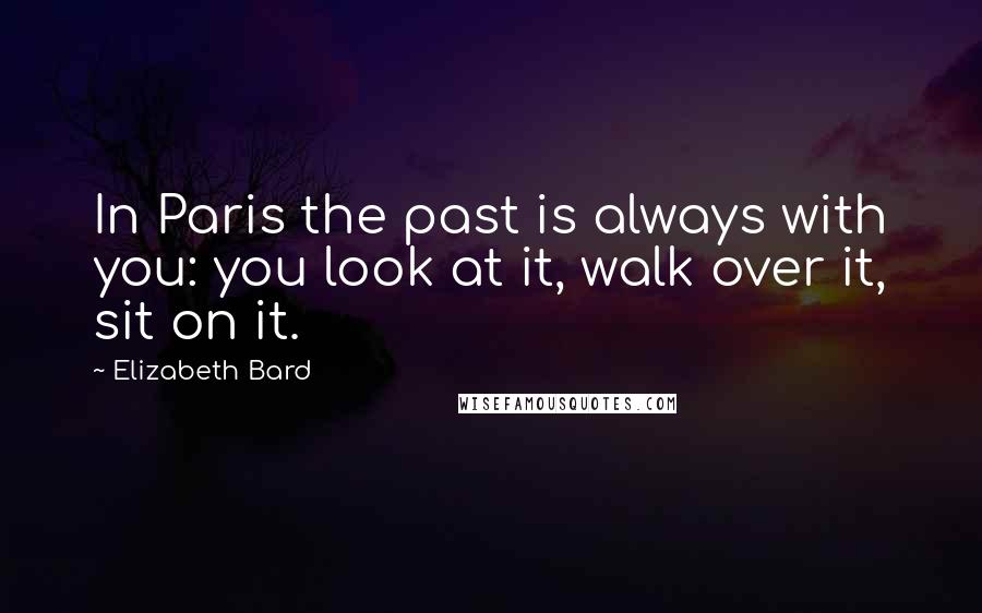 Elizabeth Bard Quotes: In Paris the past is always with you: you look at it, walk over it, sit on it.