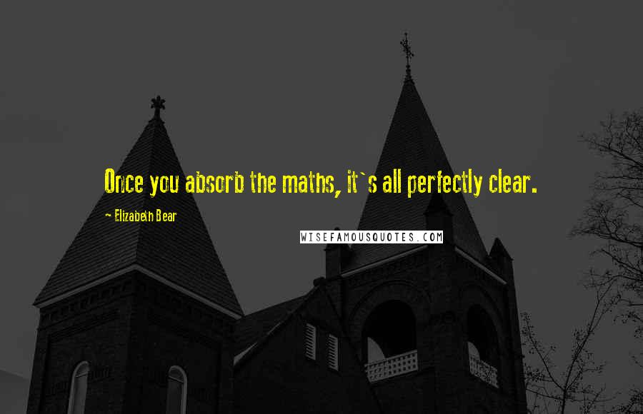 Elizabeth Bear Quotes: Once you absorb the maths, it's all perfectly clear.