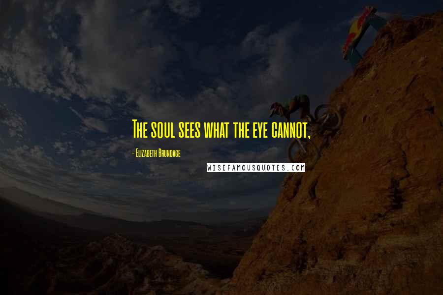 Elizabeth Brundage Quotes: The soul sees what the eye cannot,