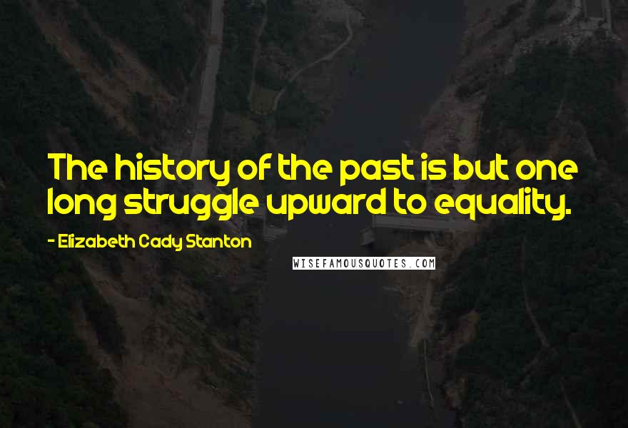 Elizabeth Cady Stanton Quotes: The history of the past is but one long struggle upward to equality.