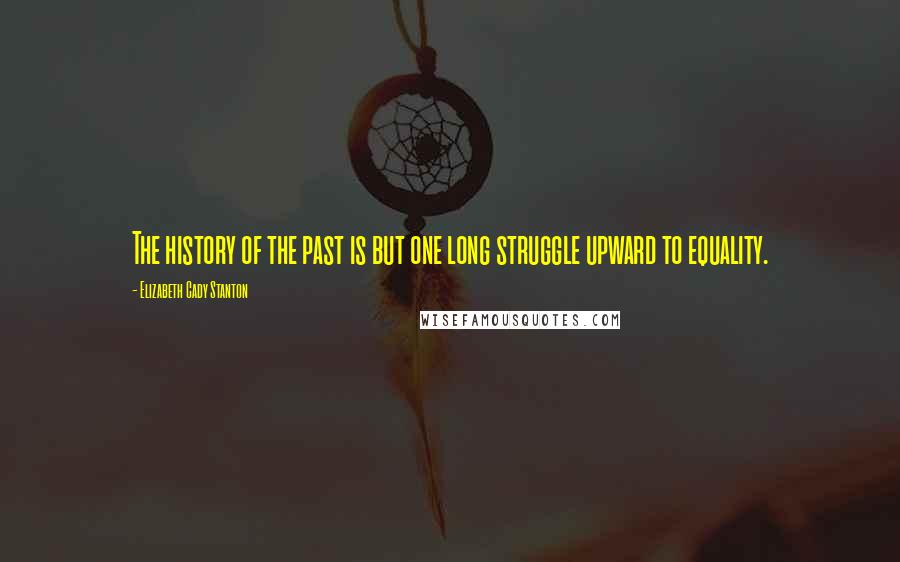 Elizabeth Cady Stanton Quotes: The history of the past is but one long struggle upward to equality.