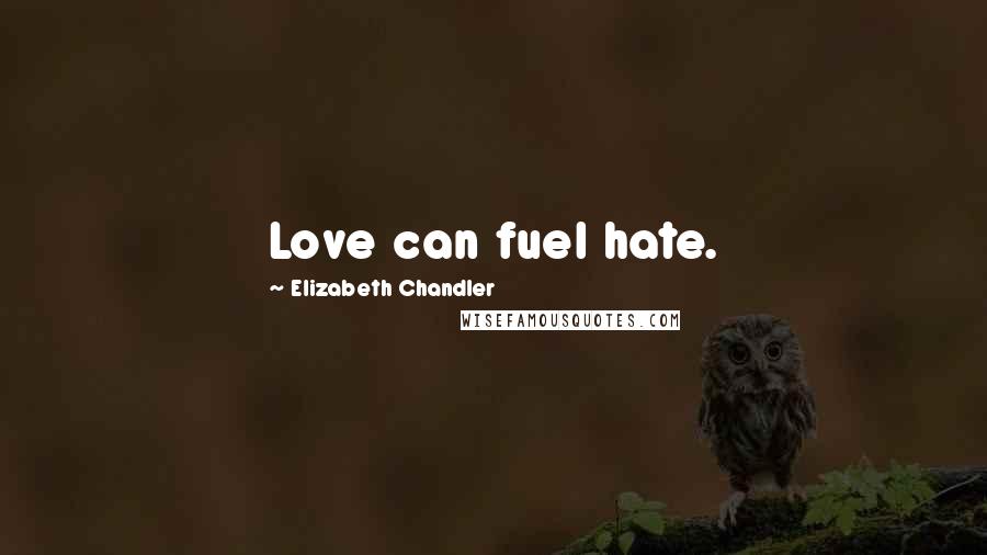 Elizabeth Chandler Quotes: Love can fuel hate.