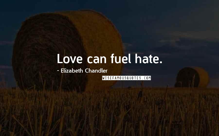 Elizabeth Chandler Quotes: Love can fuel hate.