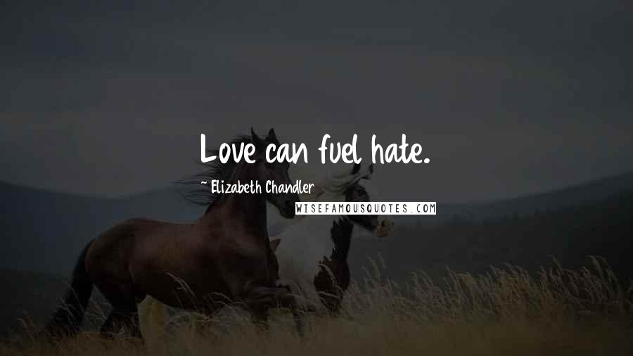 Elizabeth Chandler Quotes: Love can fuel hate.