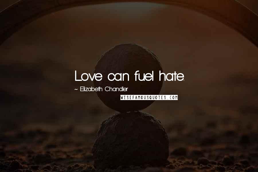 Elizabeth Chandler Quotes: Love can fuel hate.