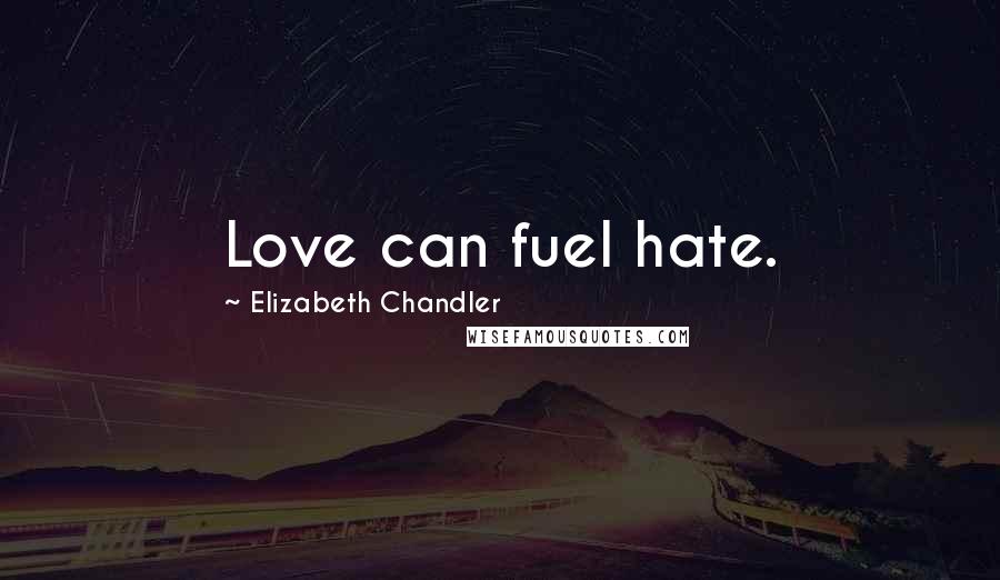 Elizabeth Chandler Quotes: Love can fuel hate.