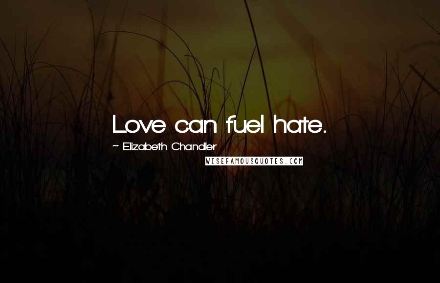 Elizabeth Chandler Quotes: Love can fuel hate.