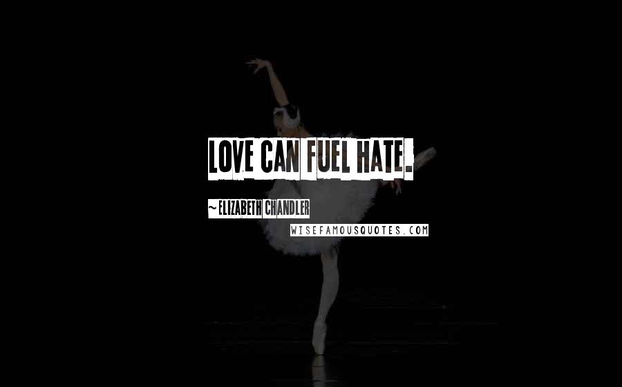 Elizabeth Chandler Quotes: Love can fuel hate.