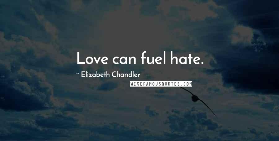 Elizabeth Chandler Quotes: Love can fuel hate.