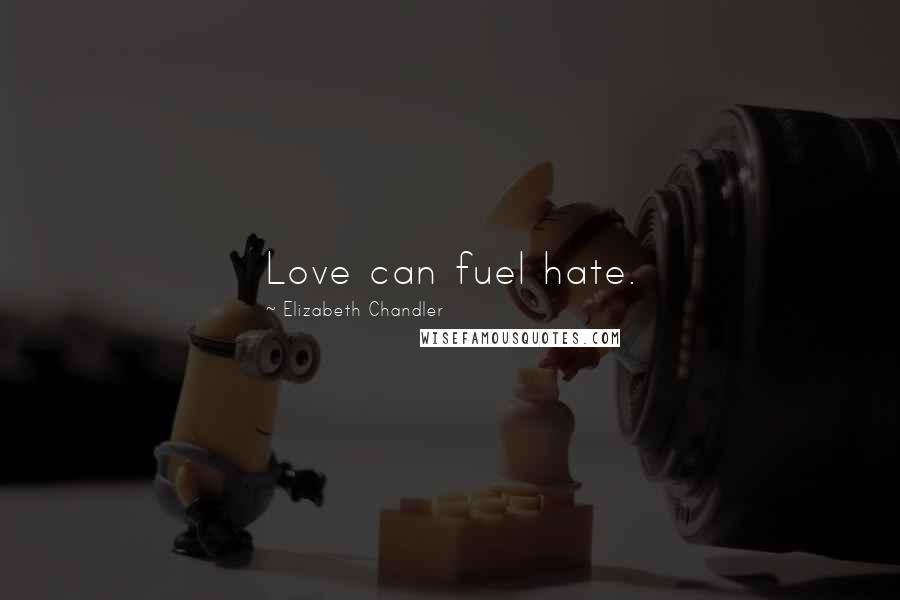 Elizabeth Chandler Quotes: Love can fuel hate.