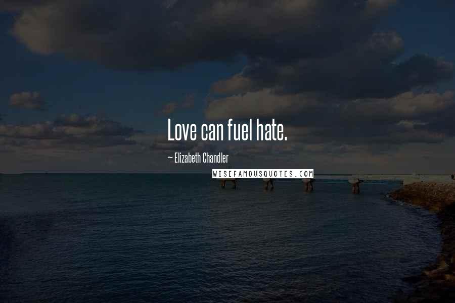 Elizabeth Chandler Quotes: Love can fuel hate.