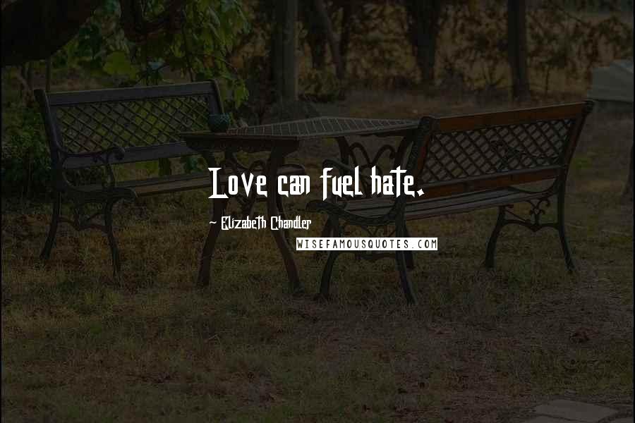 Elizabeth Chandler Quotes: Love can fuel hate.