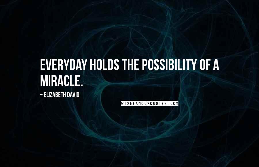 Elizabeth David Quotes: Everyday holds the possibility of a miracle.