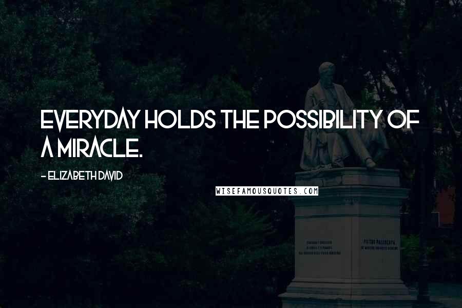 Elizabeth David Quotes: Everyday holds the possibility of a miracle.