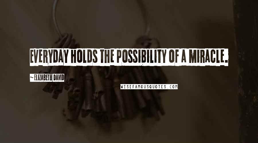 Elizabeth David Quotes: Everyday holds the possibility of a miracle.