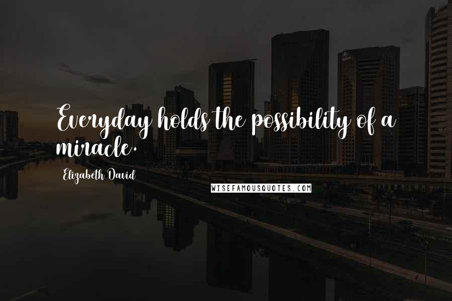 Elizabeth David Quotes: Everyday holds the possibility of a miracle.