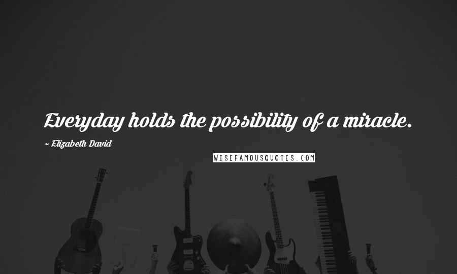 Elizabeth David Quotes: Everyday holds the possibility of a miracle.