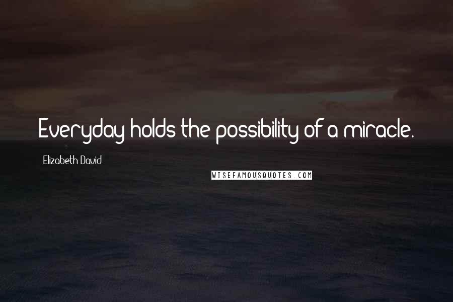 Elizabeth David Quotes: Everyday holds the possibility of a miracle.