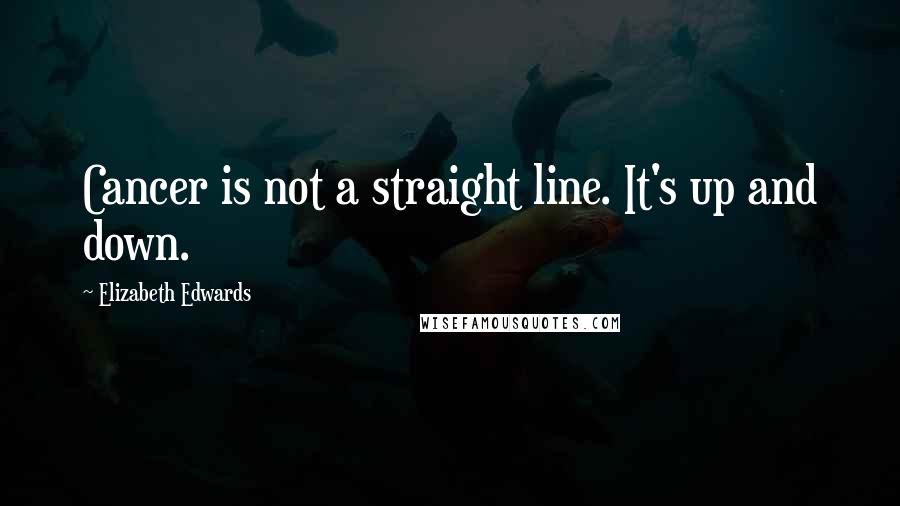 Elizabeth Edwards Quotes: Cancer is not a straight line. It's up and down.