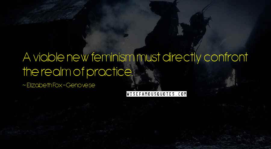 Elizabeth Fox-Genovese Quotes: A viable new feminism must directly confront the realm of practice.