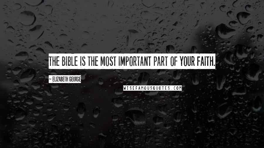 Elizabeth George Quotes: The Bible is the most important part of your faith.