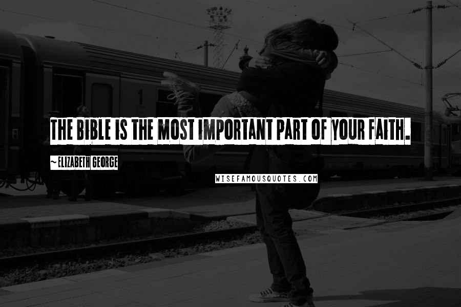 Elizabeth George Quotes: The Bible is the most important part of your faith.