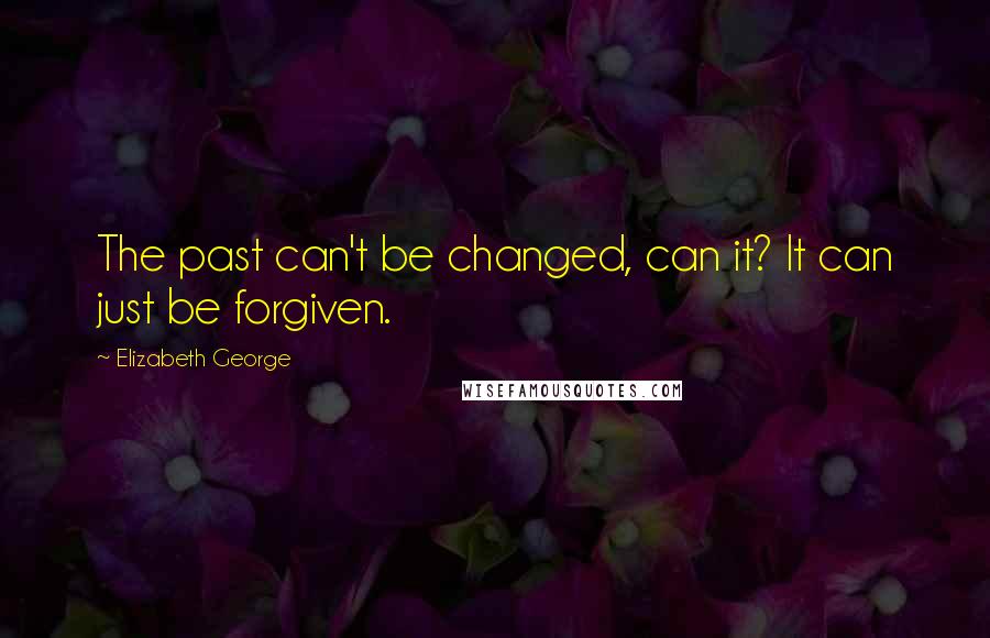 Elizabeth George Quotes: The past can't be changed, can it? It can just be forgiven.