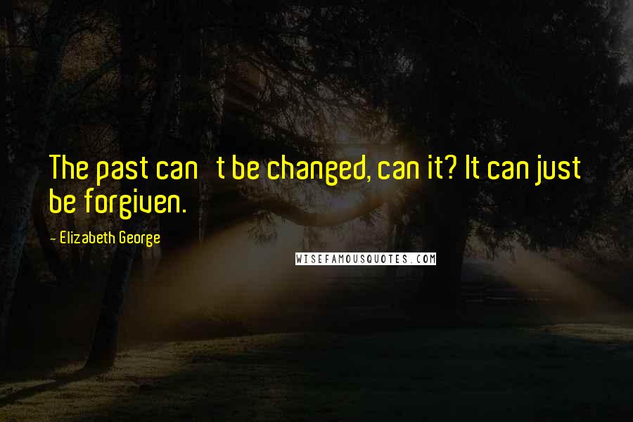 Elizabeth George Quotes: The past can't be changed, can it? It can just be forgiven.