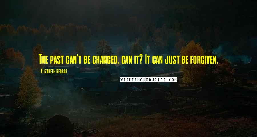 Elizabeth George Quotes: The past can't be changed, can it? It can just be forgiven.