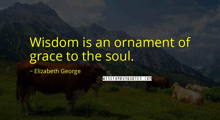 Elizabeth George Quotes: Wisdom is an ornament of grace to the soul.