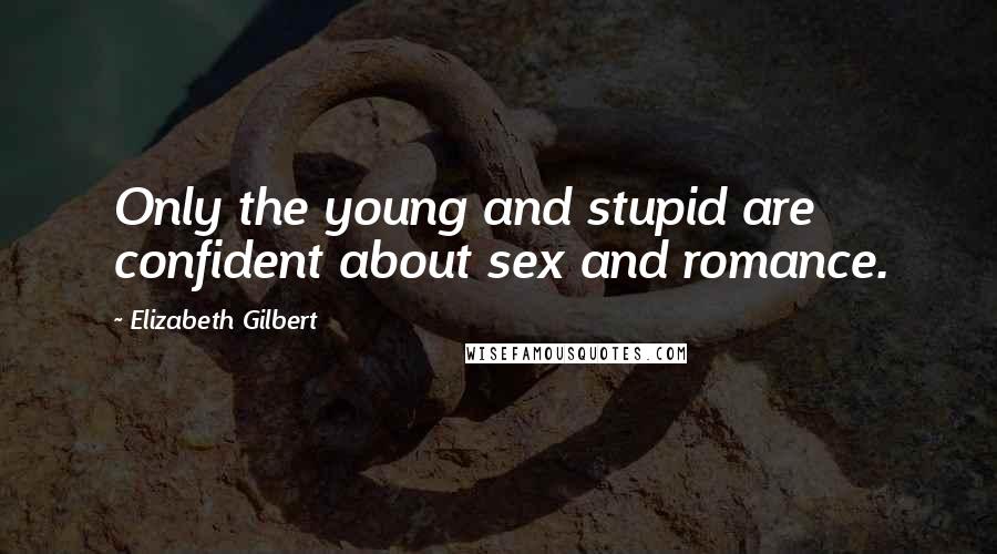 Elizabeth Gilbert Quotes: Only the young and stupid are confident about sex and romance.