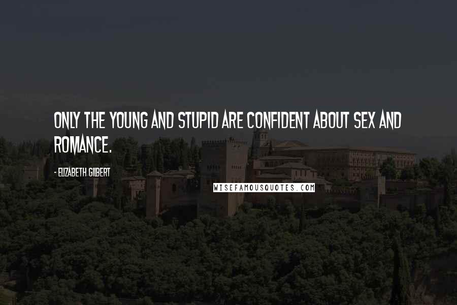 Elizabeth Gilbert Quotes: Only the young and stupid are confident about sex and romance.