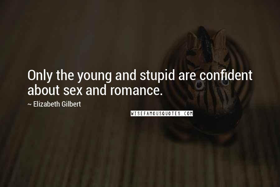Elizabeth Gilbert Quotes: Only the young and stupid are confident about sex and romance.