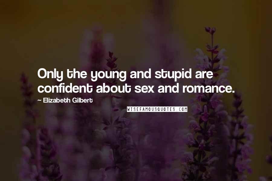 Elizabeth Gilbert Quotes: Only the young and stupid are confident about sex and romance.