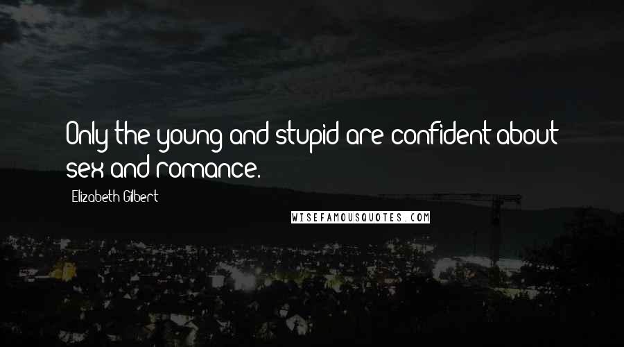 Elizabeth Gilbert Quotes: Only the young and stupid are confident about sex and romance.