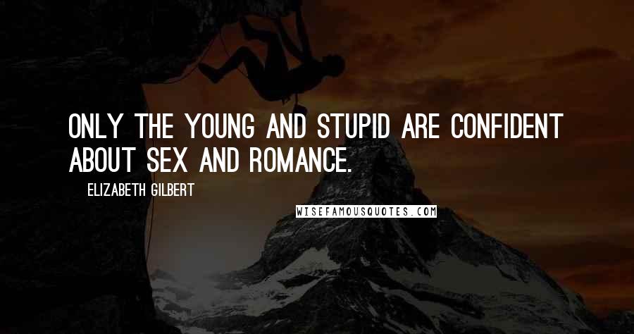 Elizabeth Gilbert Quotes: Only the young and stupid are confident about sex and romance.