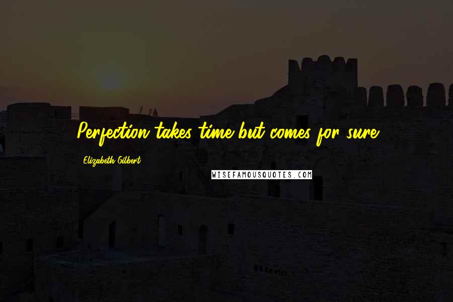 Elizabeth Gilbert Quotes: Perfection takes time but comes for sure