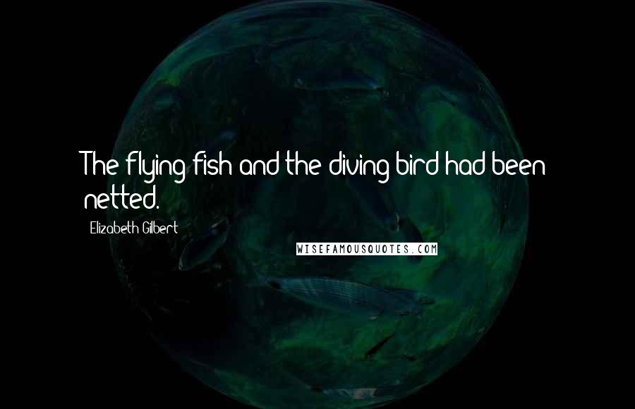 Elizabeth Gilbert Quotes: The flying fish and the diving bird had been netted.