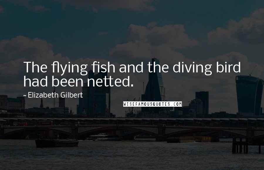 Elizabeth Gilbert Quotes: The flying fish and the diving bird had been netted.