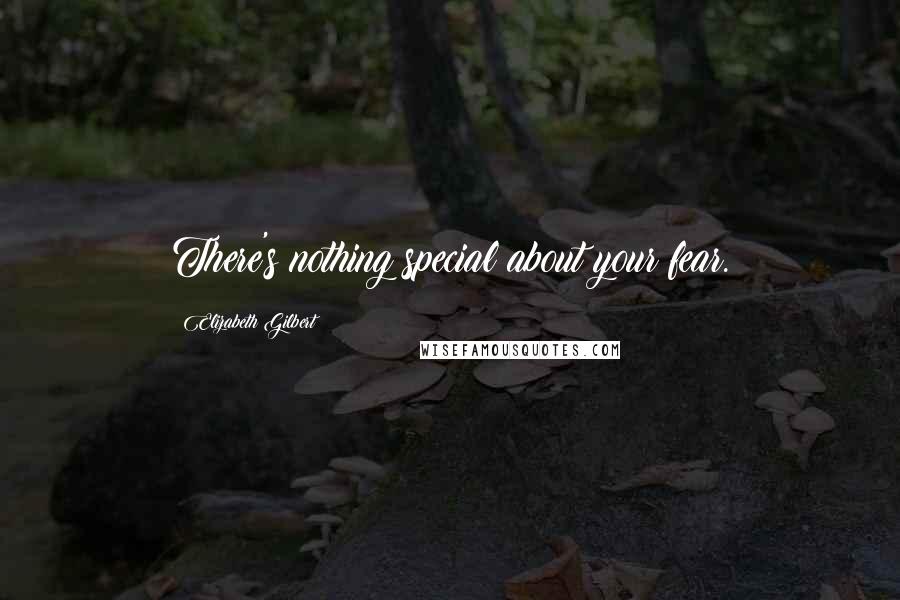 Elizabeth Gilbert Quotes: There's nothing special about your fear.