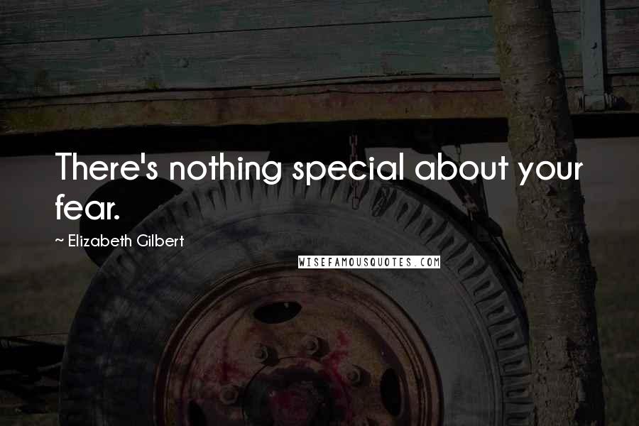 Elizabeth Gilbert Quotes: There's nothing special about your fear.