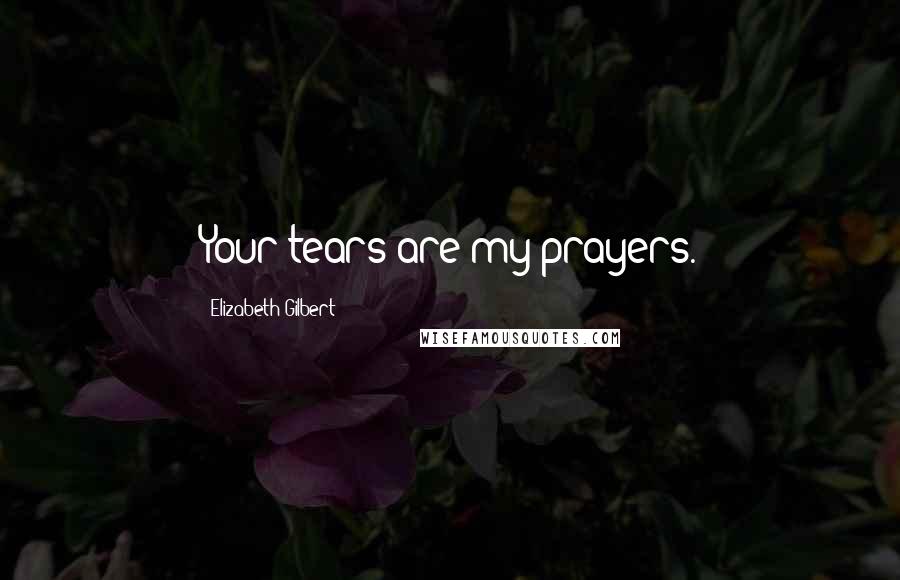 Elizabeth Gilbert Quotes: Your tears are my prayers.