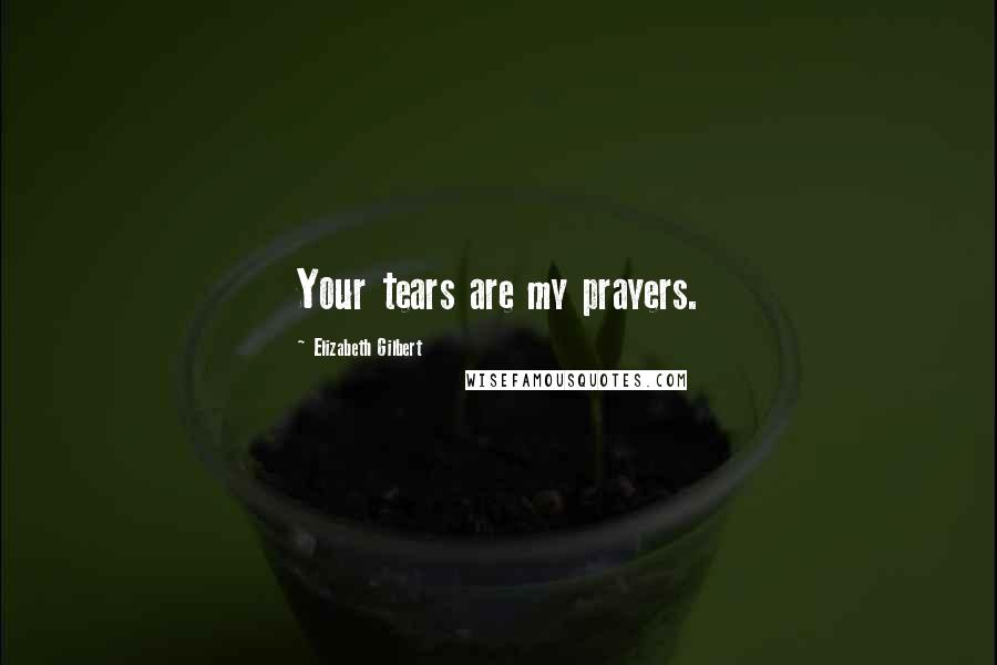 Elizabeth Gilbert Quotes: Your tears are my prayers.